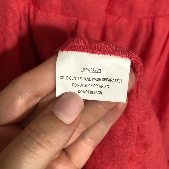 Saints + Secrets Pink Ruffle Tie Front Dress Med. - Picture 8 of 10